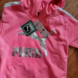 NWT Puma girls pink hoodie 6x